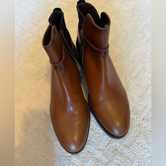 Beautiful brown leather + navy suede boots size 38 from Spain - Picture 3 of 7